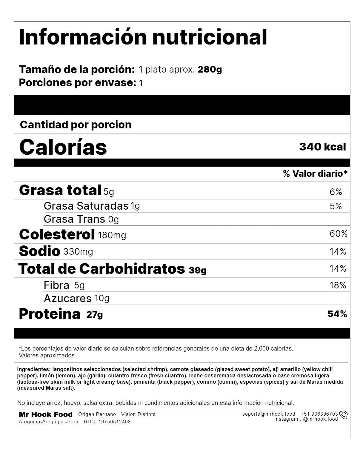 Langostinos Acevichados + Camote Glaseado (Acevichado Shrimp + Glazed Sweet Potato)