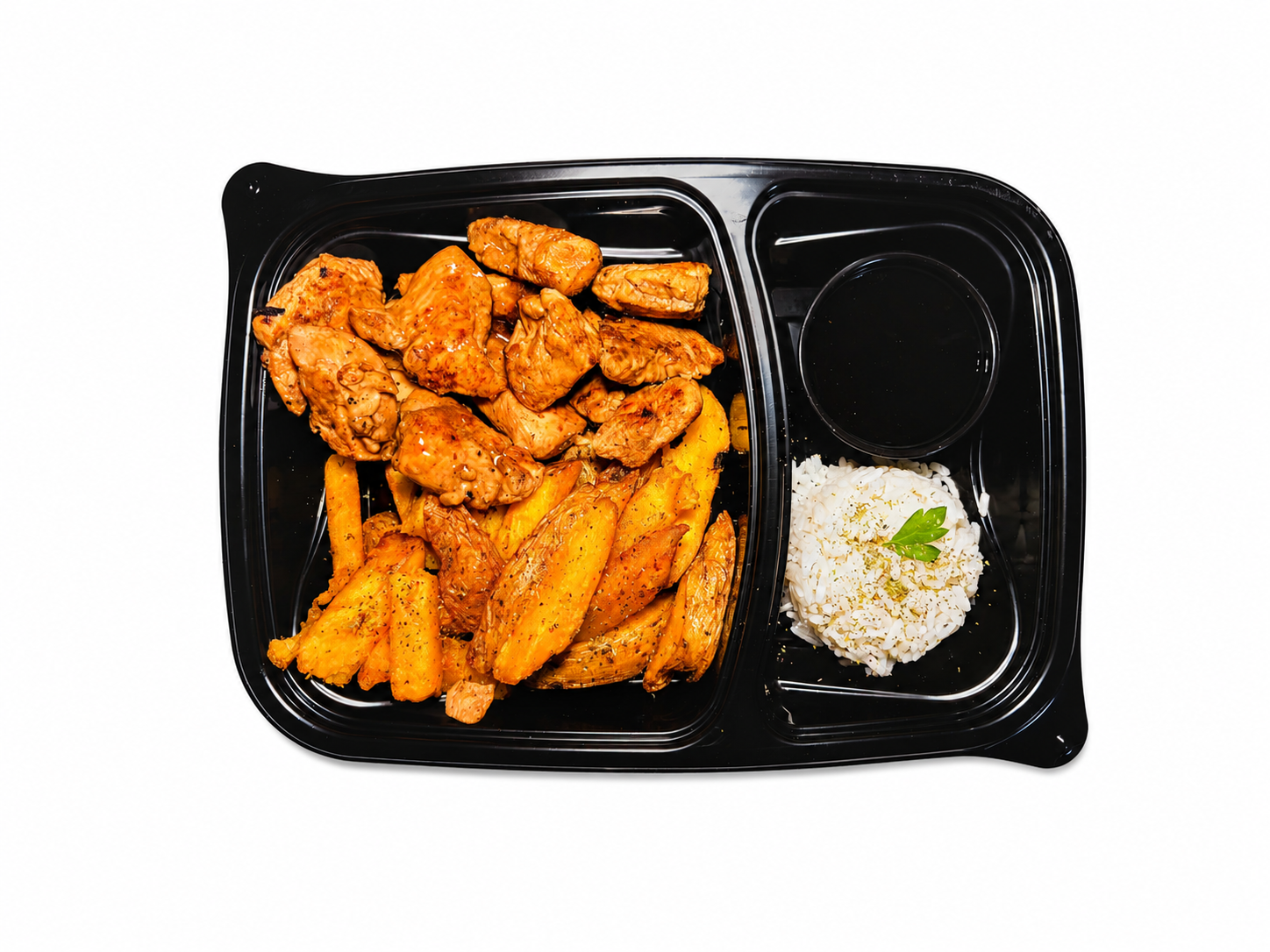 Pollo en Salsa Hook de Soya Reducida + Arroz Premium  (Hook Reduced Soy Chicken + Premium Rice)