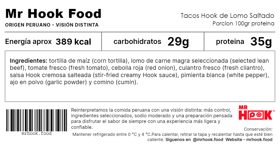 Tacos Hook de Lomo Saltado (Hook Lomo Saltado Tacos)