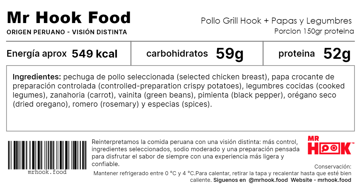 Pollo Grill Hook + Papas y Legumbres (Hook Grilled Chicken + Potatoes and Legumes) #3