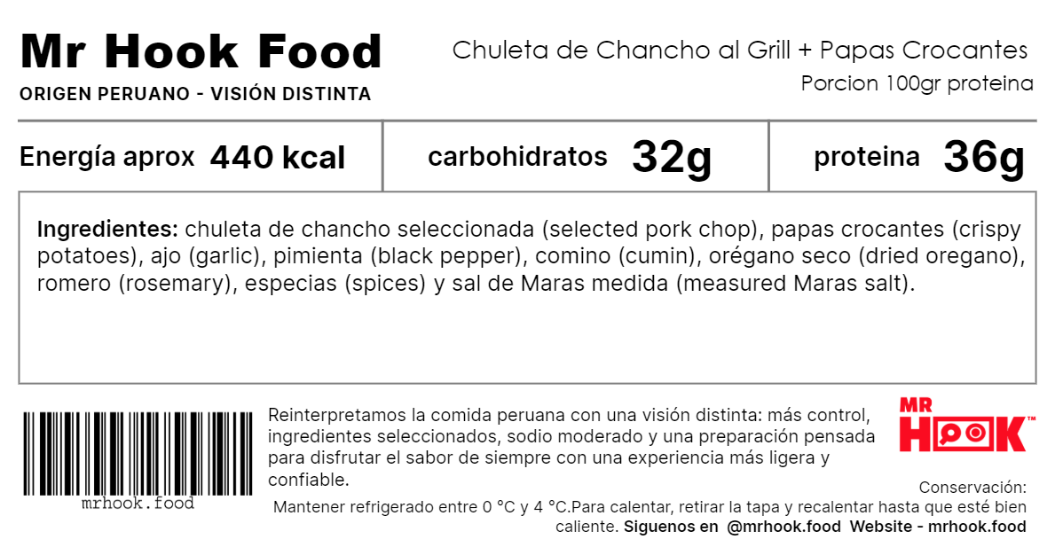 Chuleta de Chancho al Grill + Papas Crocantes (Grilled Pork Chop + Crispy Potatoes)